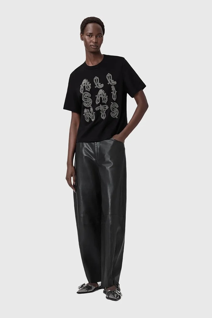 Odzież AllSaints t-shirt bawełniany W148JD czarny