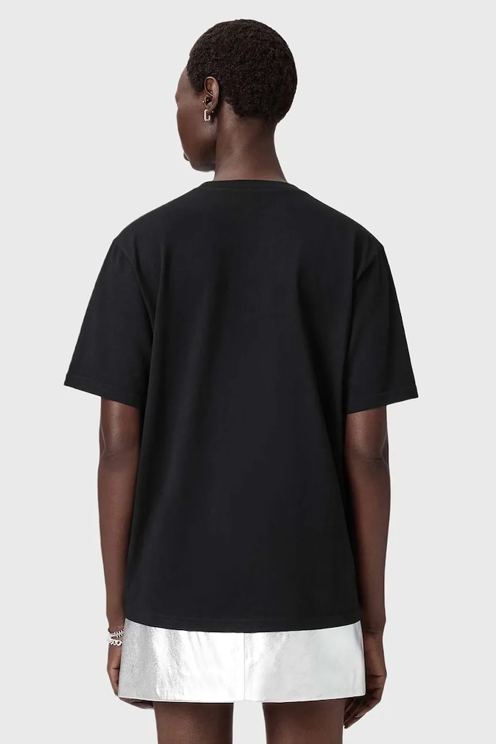 AllSaints t-shirt bawełniany W145JD czarny SS26