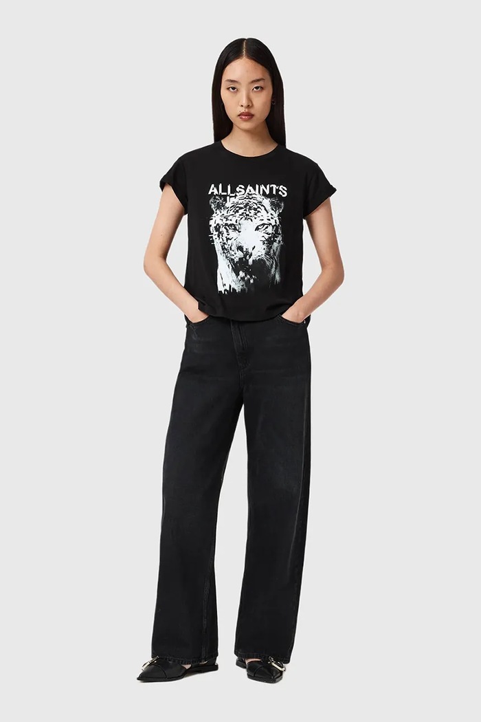Odzież AllSaints t-shirt bawełniany W106JD czarny