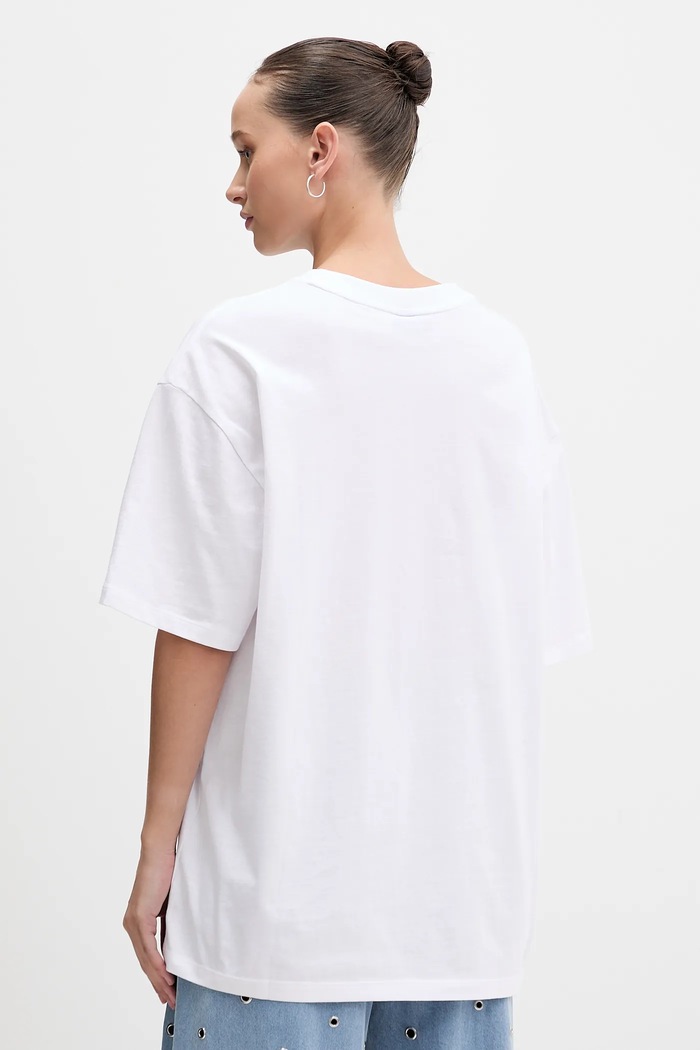 Дрехи Памучна тениска Hugo Blue Oversized _Tee_B_9 50554940 бял