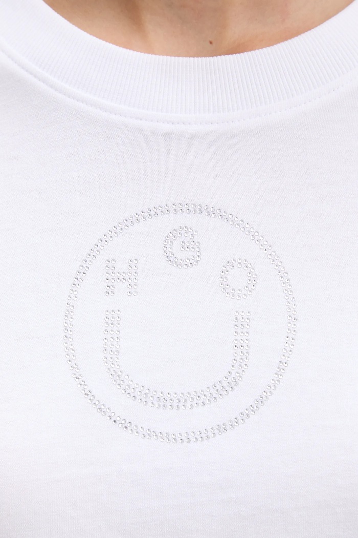 Памучна тениска Hugo Blue Oversized _Tee_B_9 50554940 бял