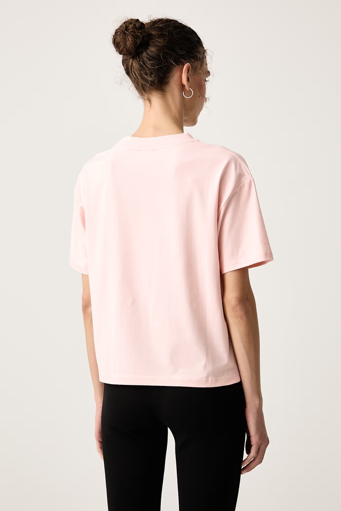 Odzież HUGO T-shirt oversize damski z modalem SIGNATURE_TSHIRT 50556807 różowy
