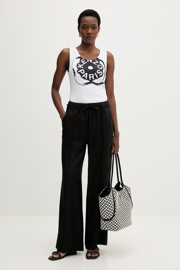 Kenzo top damski bawełniany FG52TO2004SJ. biały SS26
