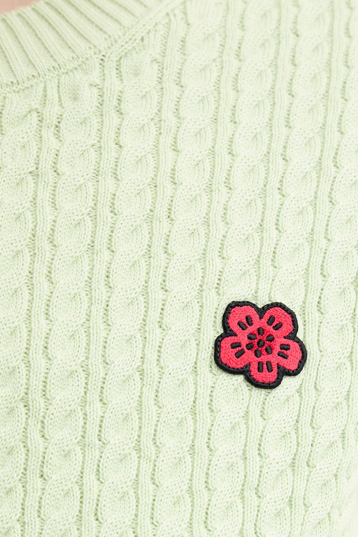 Kenzo sweter z domieszką wełny FG52TO6273LK zielony
