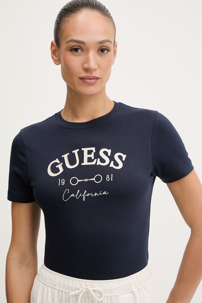 Guess tricou BEATRIZ bleumarin V6RI02.J1314
