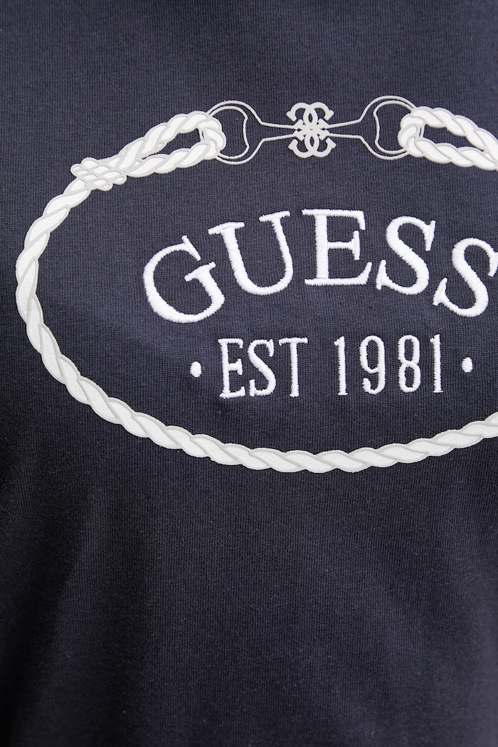 Памучна тениска Guess ROSALBA V6RI04.K8FQ4 тъмносин
