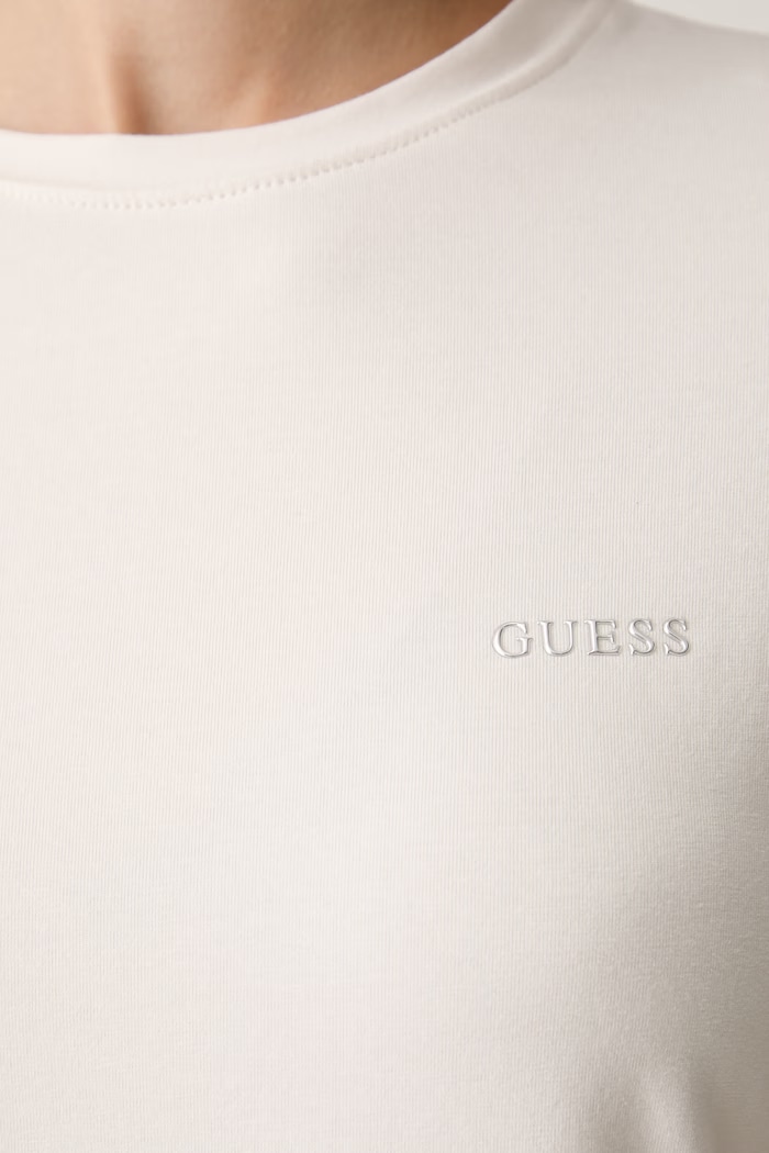 Guess t-shirt γυναικείο με βαμβάκι TRACEY V6RI07.J1314 μπεζ