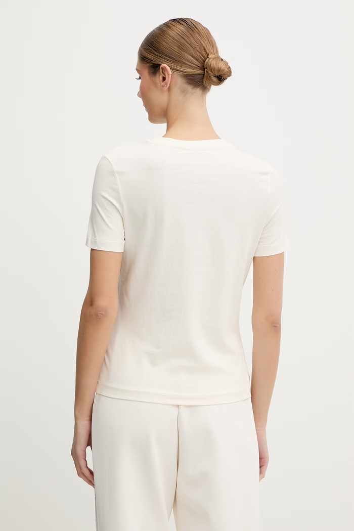 Oblečení Guess tričko dámské s bavlnou TRACEY V6RI07.J1314 béžová