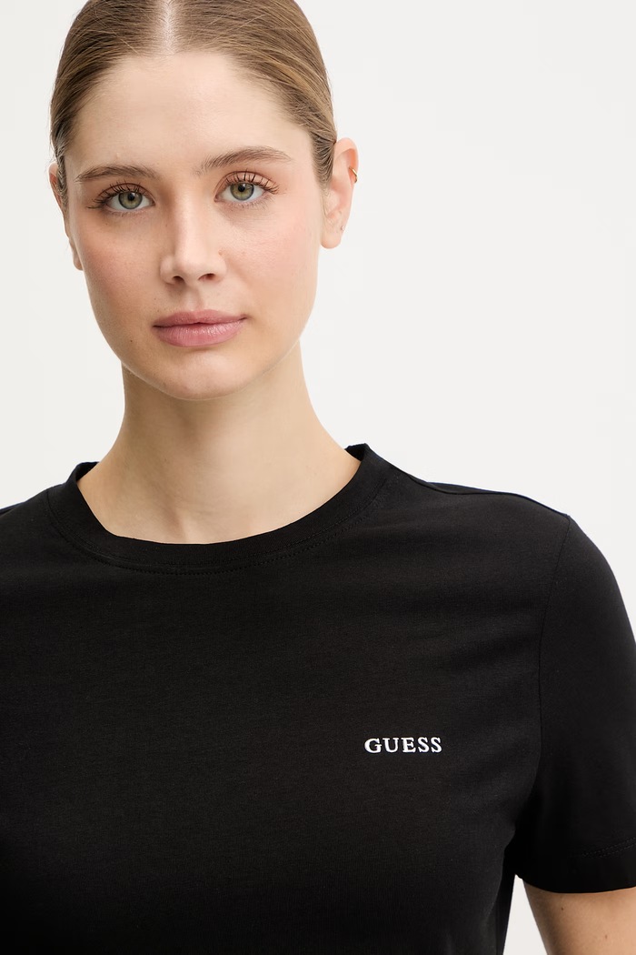 Guess tričko dámské s bavlnou TRACEY černá V6RI07.J1314