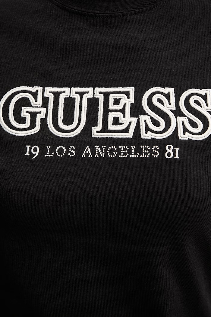 Βαμβακερό μπλουζάκι Guess KETTY V6RI10.I3Z14 μαύρο