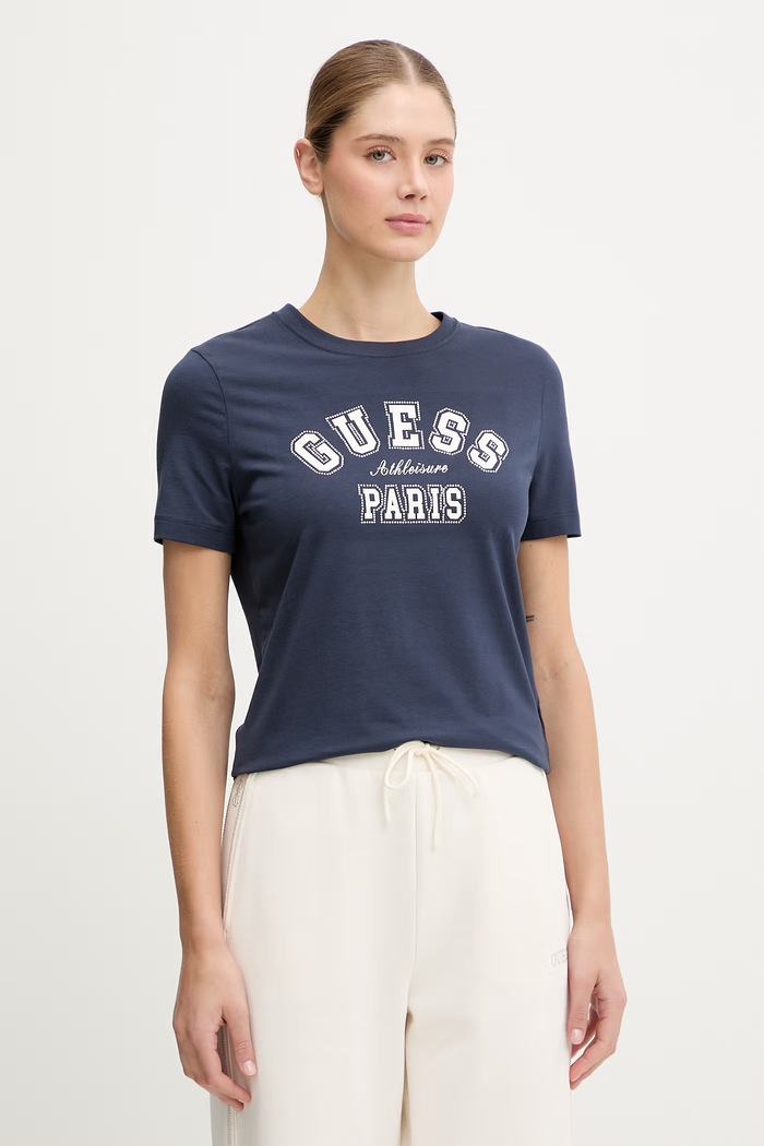 Guess t-shirt ANITA z elastanem granatowy V6RI15.J1314