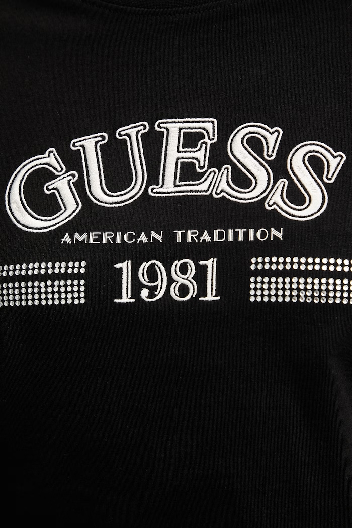 Βαμβακερό μπλουζάκι Guess ALDA V6RI16.I3Z14 μαύρο