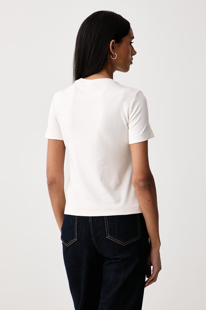 Guess T-shirt γυναικείο με βαμβάκι SONIA V6RI17.KD741 μπεζ SS26