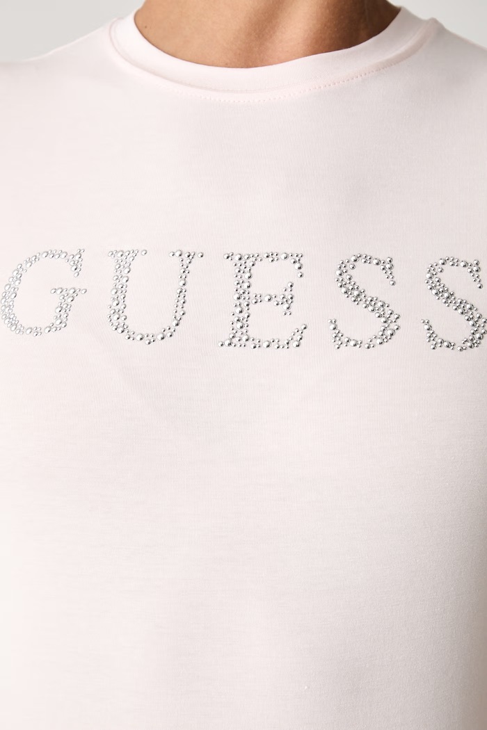 Guess bawełniane z elastanem OCTAVIA V6RI20.J1314 różowy