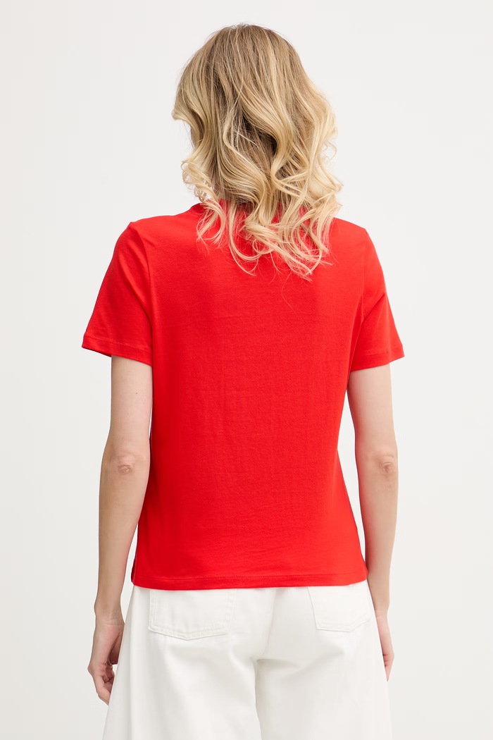 Îmbrăcăminte Tommy Hilfiger tricou pentru femei, din bumbac WW0WW40276. rosu