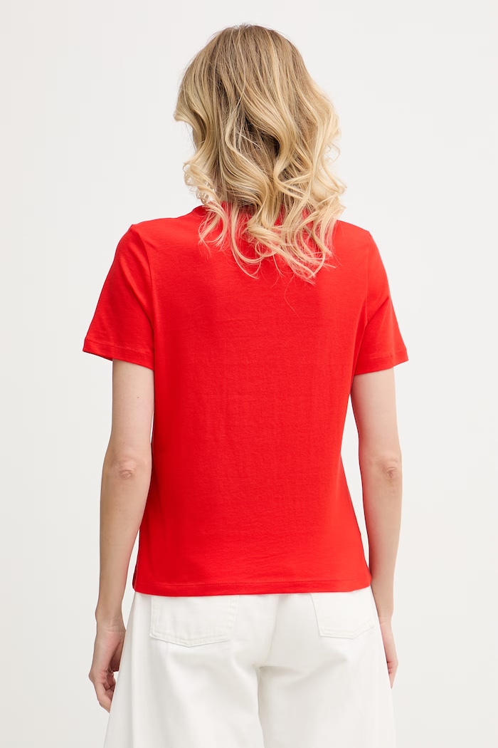 Îmbrăcăminte Tommy Hilfiger tricou pentru femei, din bumbac WW0WW40276. rosu
