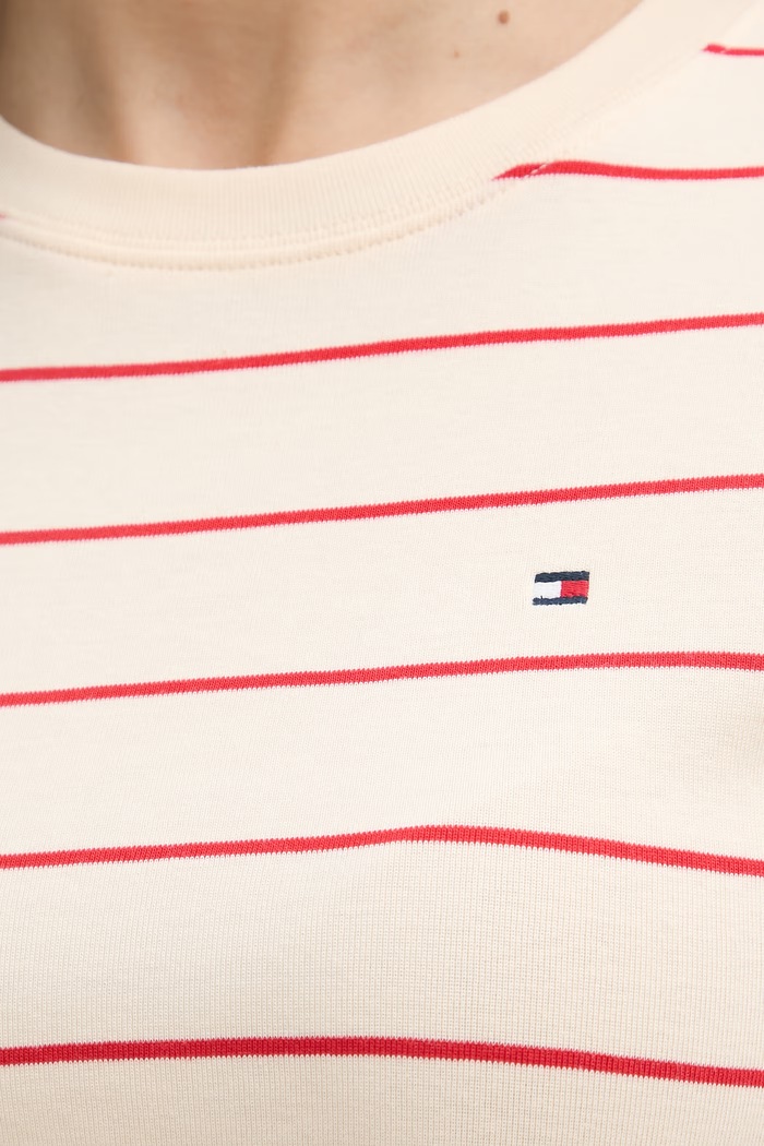 Tommy Hilfiger tričko dámske bavlnené WW0WW40587. béžová