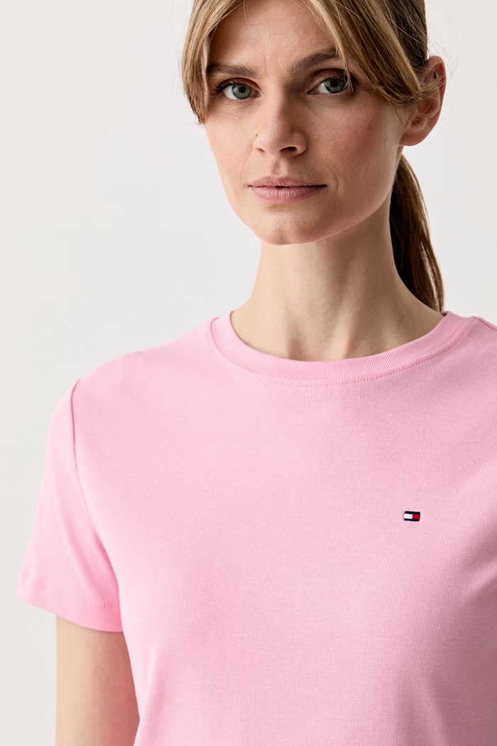 Tommy Hilfiger t-shirt γυναικείο βαμβακερό ροζ WW0WW40587.