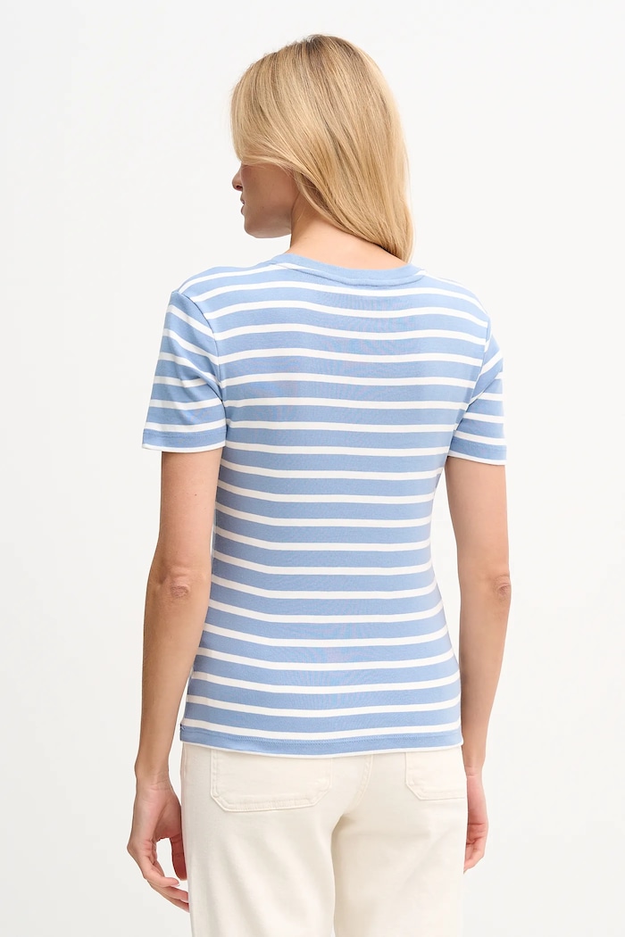 Oblečenie Tommy Hilfiger tričko dámske bavlnené WW0WW40587. modrá