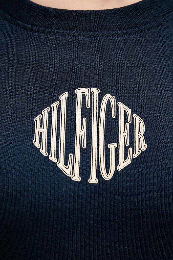 Tommy Hilfiger pamut póló WW0WW47880 sötétkék