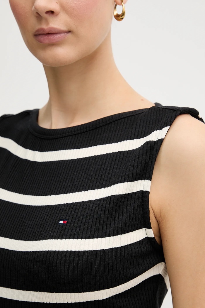 Tommy Hilfiger top damski WW0WW47807 czarny