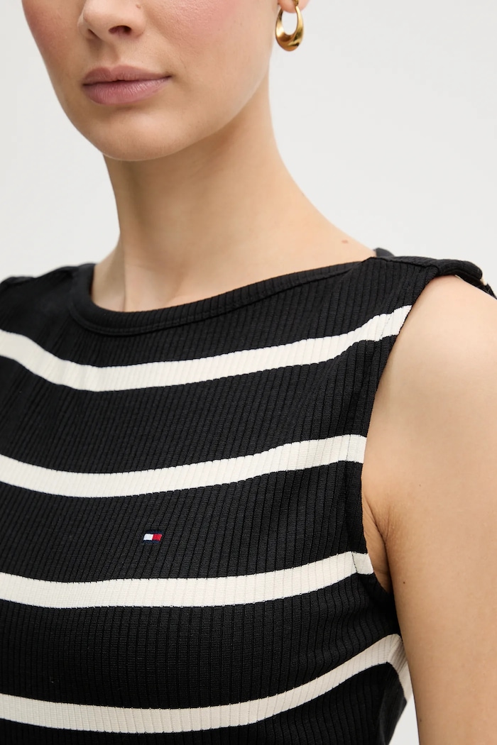 Tommy Hilfiger top damski WW0WW47807 czarny
