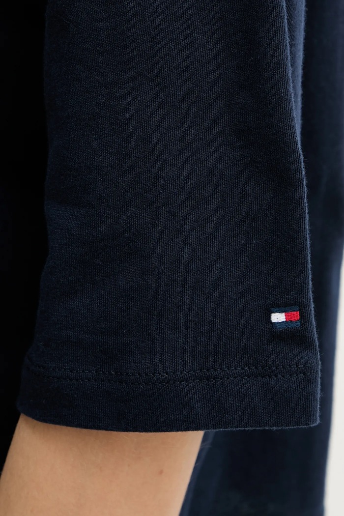 Tommy Hilfiger Majica za žene od pamuka WW0WW47811 mornarsko plava