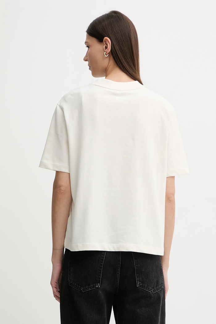 Oblečení Bavlněné tričko Tommy Hilfiger WW0WW47884 béžová