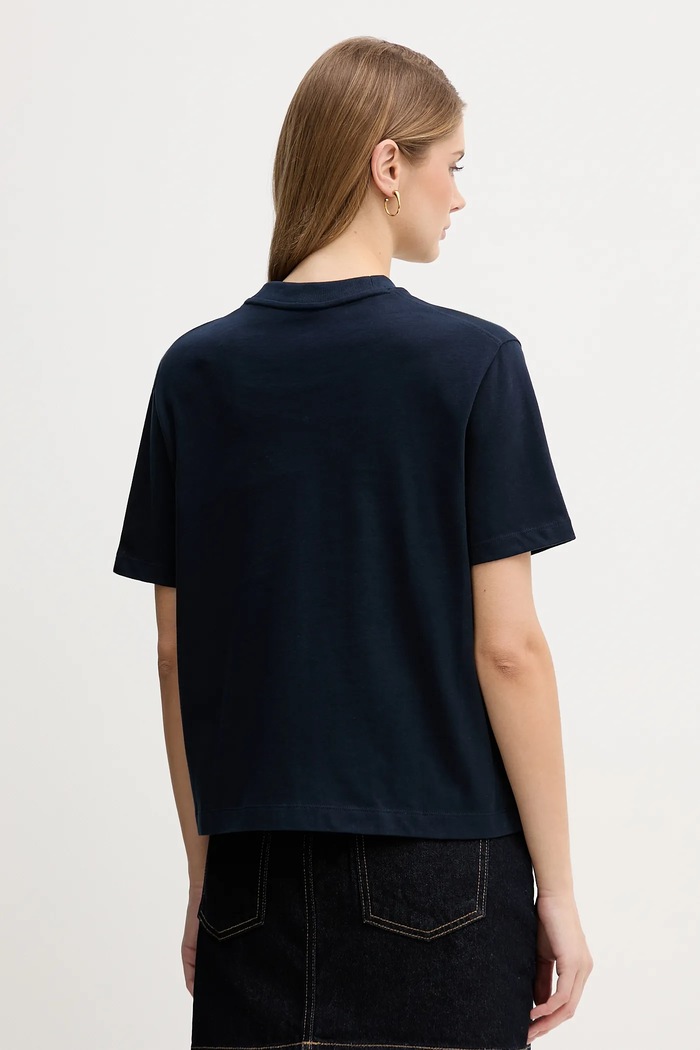 Oblečení Bavlněné tričko Tommy Hilfiger WW0WW47884 námořnická modř