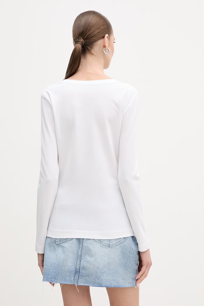 Oblečení Tričko s dlouhým rukávem Guess W6RI25.J1314 bílá
