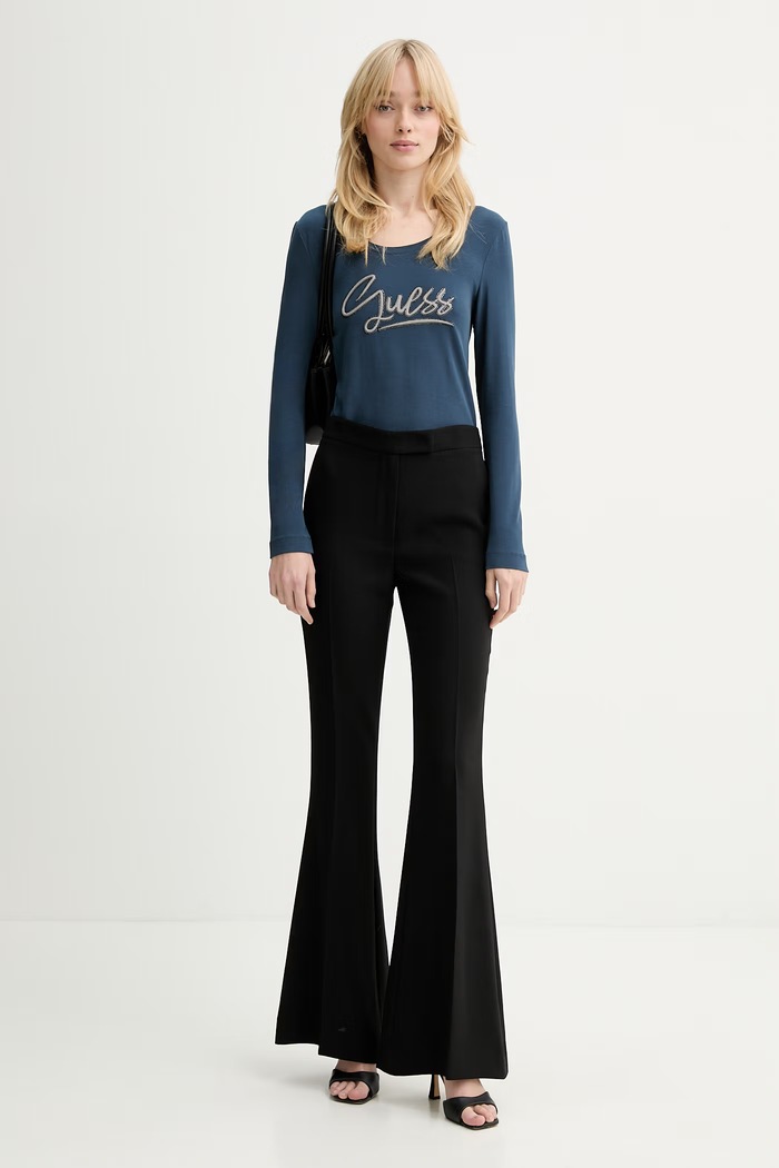 Guess longsleeve W6RI25.J1314 granatowy SS26