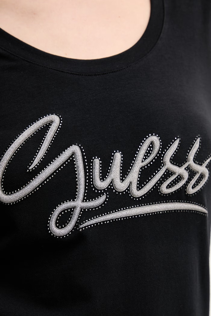Tričko s dlouhým rukávem Guess W6RI25.J1314 černá