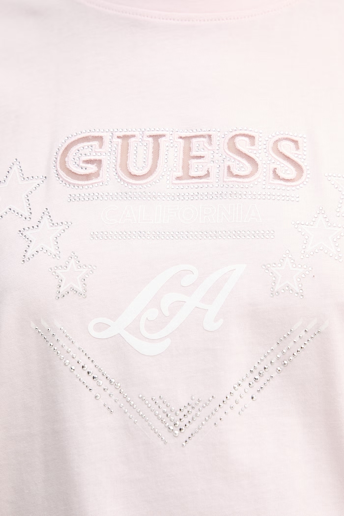 Guess t-shirt in cotone W6RI30.I3Z14 rosa