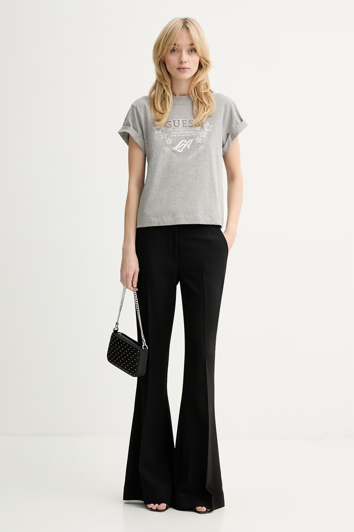 Памучна тениска Guess W6RI30.I3Z14 сив SS26