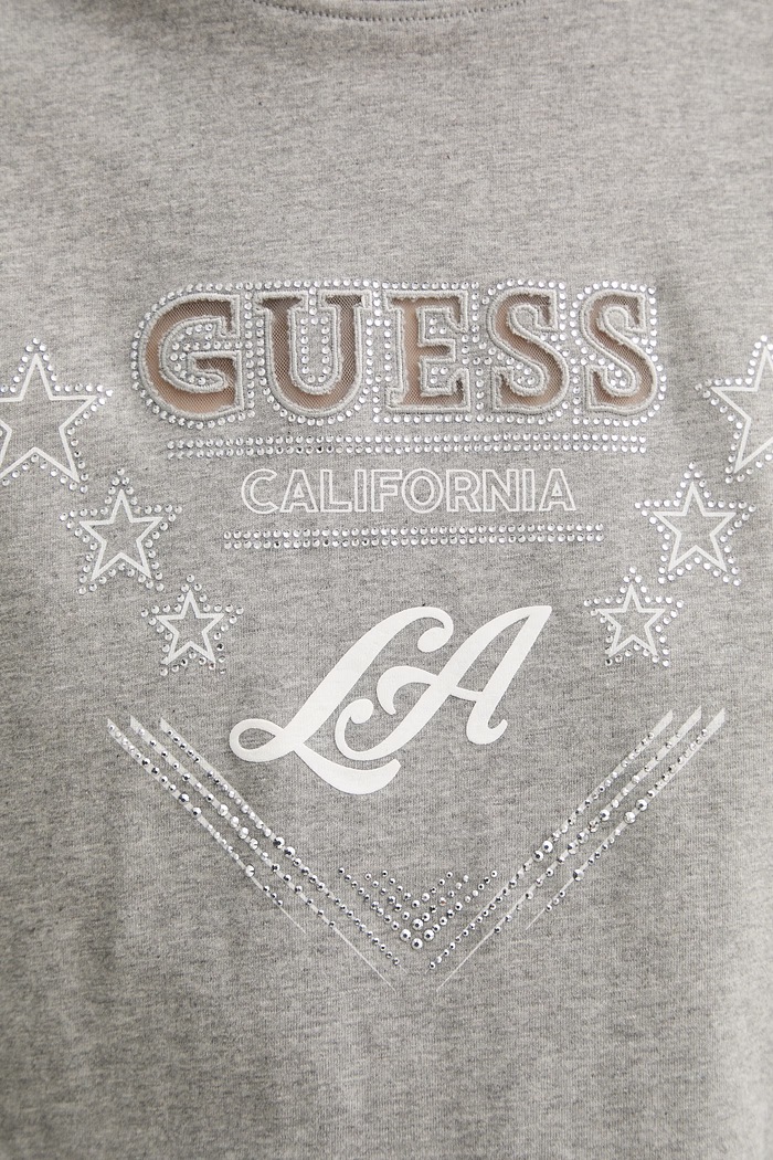 Памучна тениска Guess W6RI30.I3Z14 сив