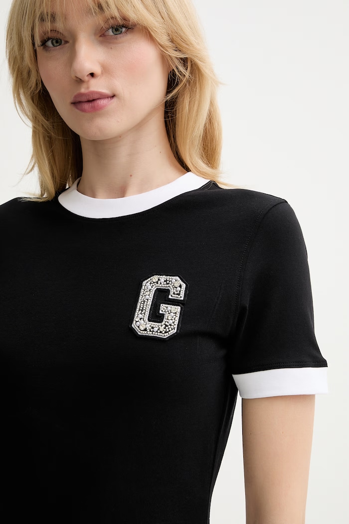 Guess tricou negru W6RI31.J1314