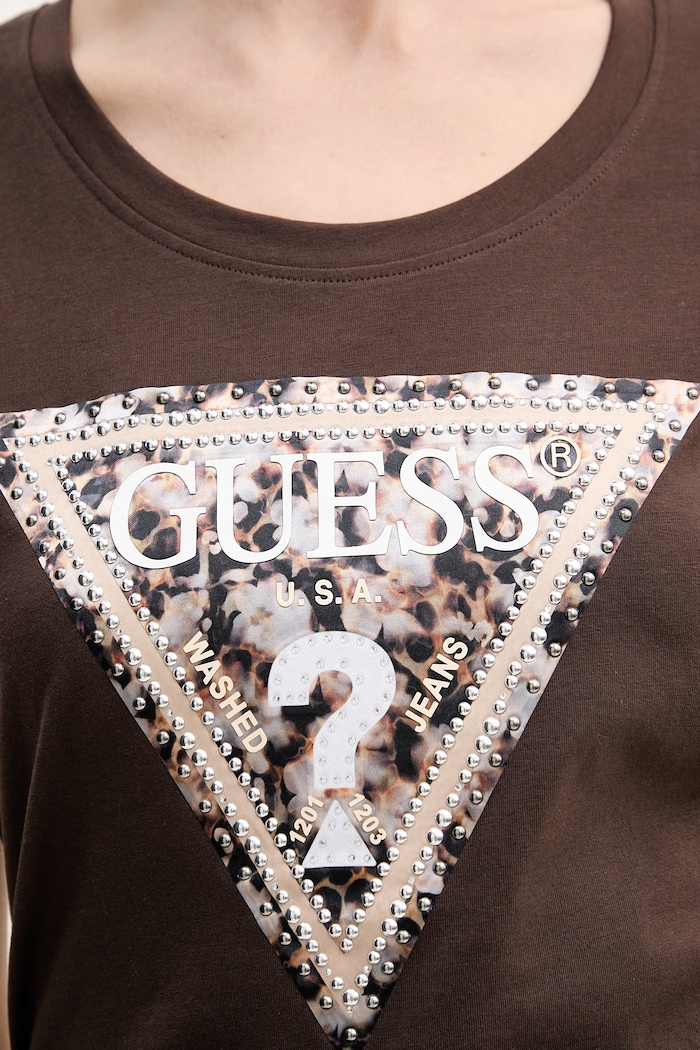 Guess t-shirt LEO W6RI32.J1314 marrone