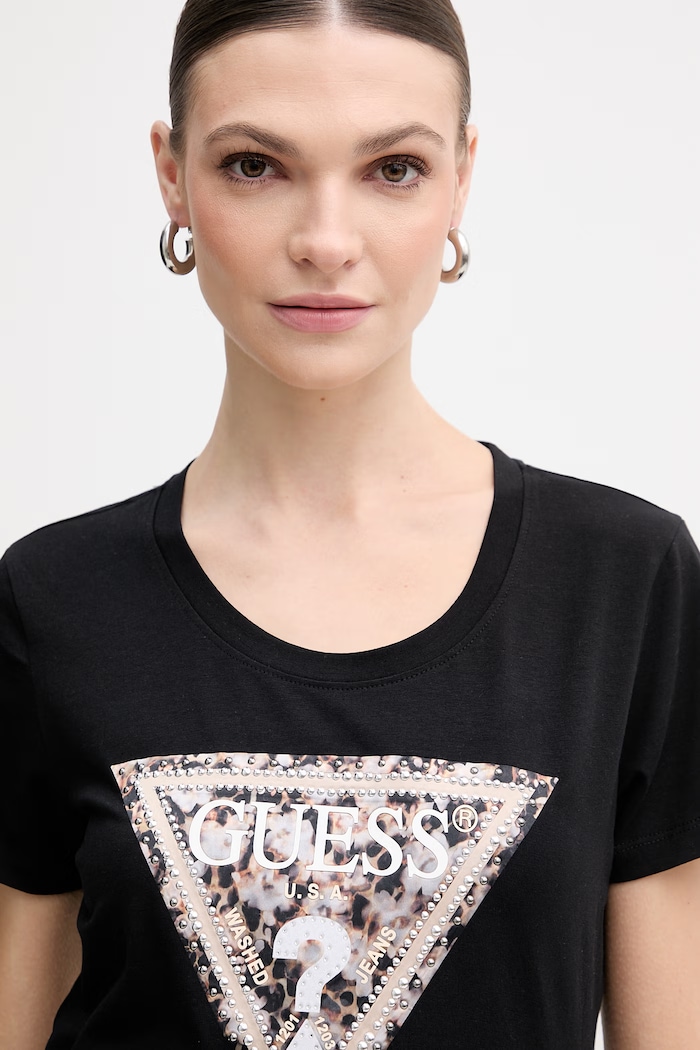 Tričko Guess LEO černá W6RI32.J1314