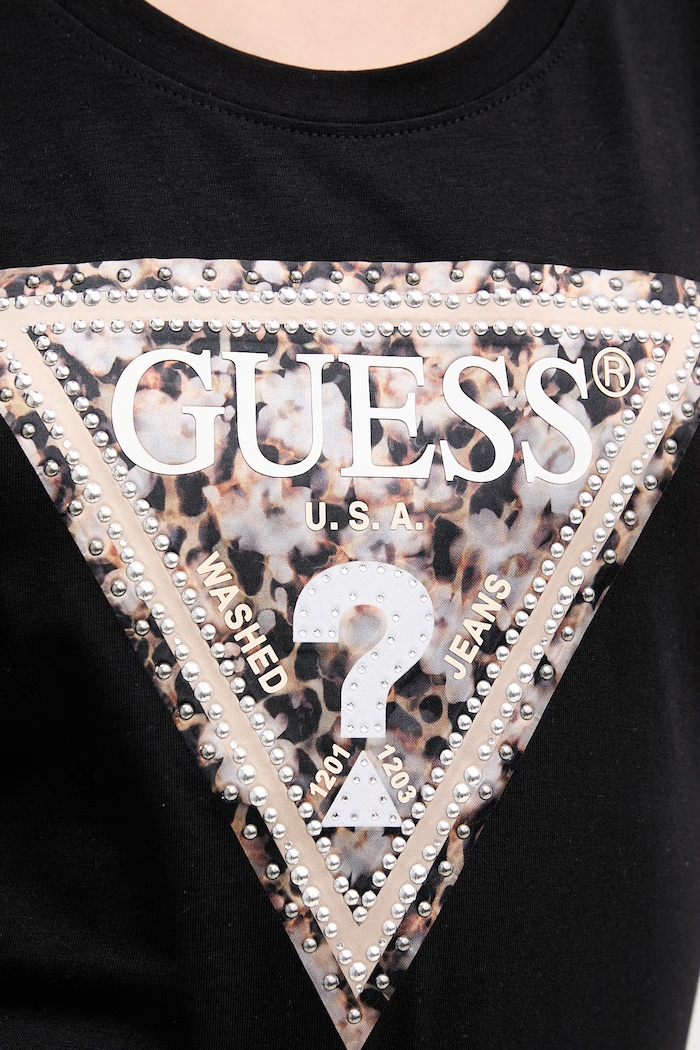 Tričko Guess LEO W6RI32.J1314 černá