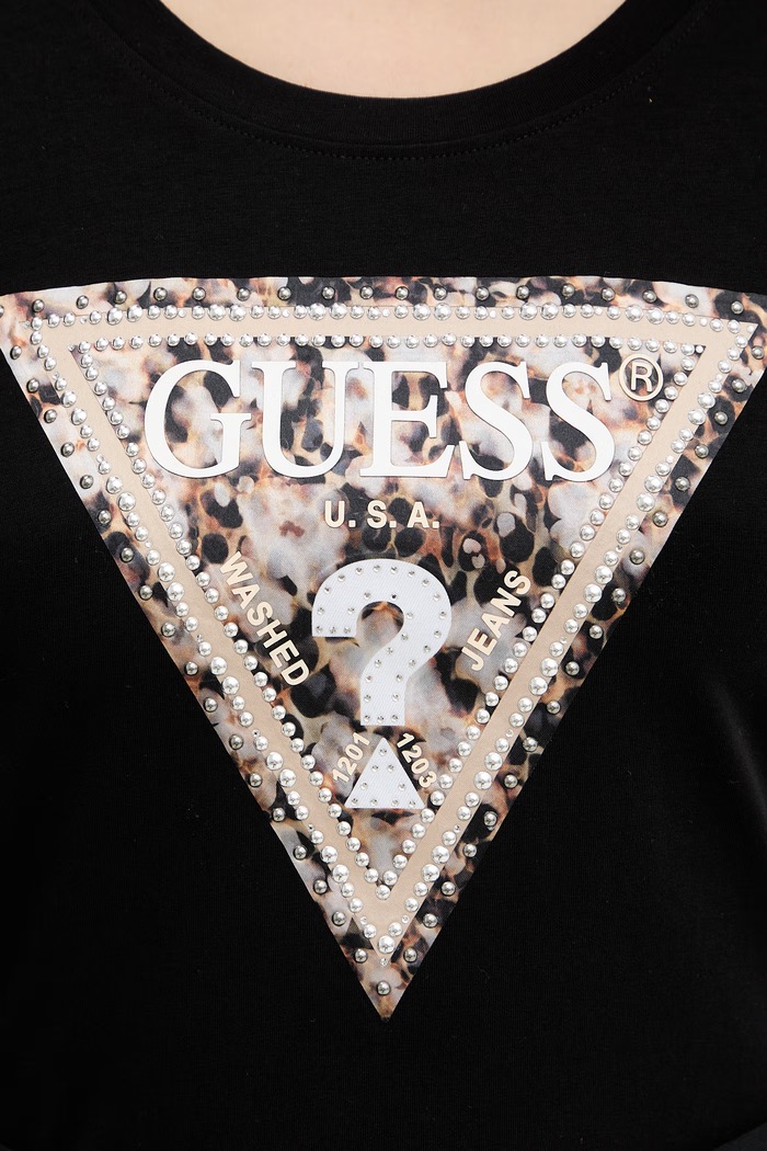 Блуза с дълги ръкави Guess LEO W6RI33.J1314 черен