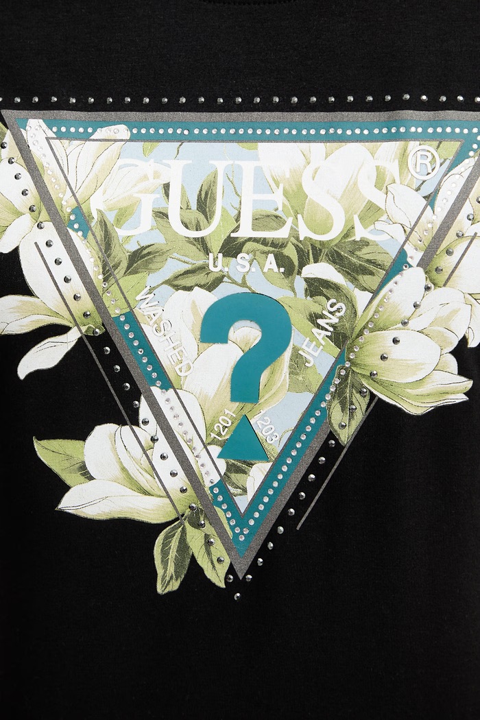 Μπλουζάκι Guess CAMELIA W6RI35.J1314 μαύρο