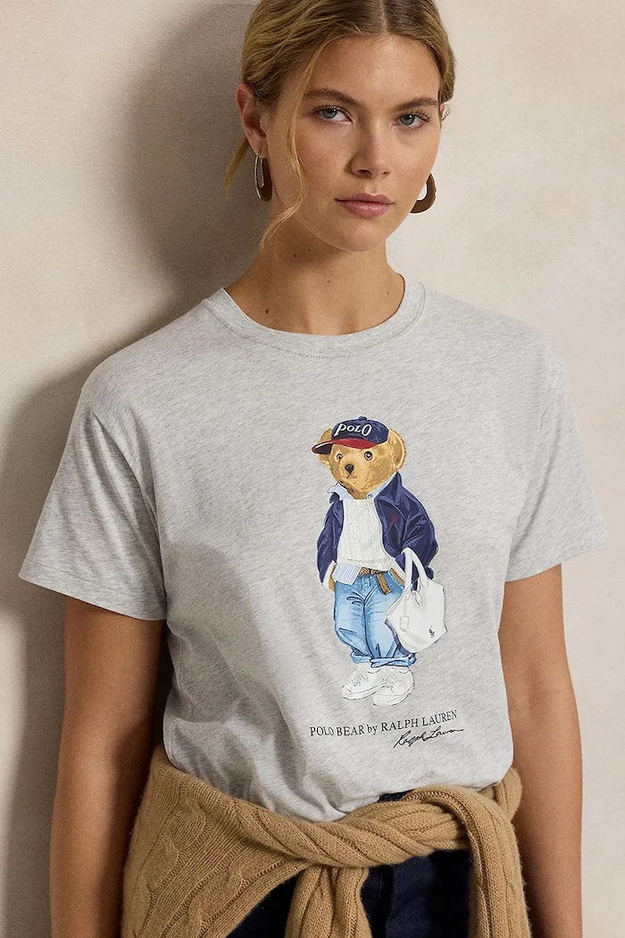 Polo Ralph Lauren tričko dámske bavlnené sivá 211A96261