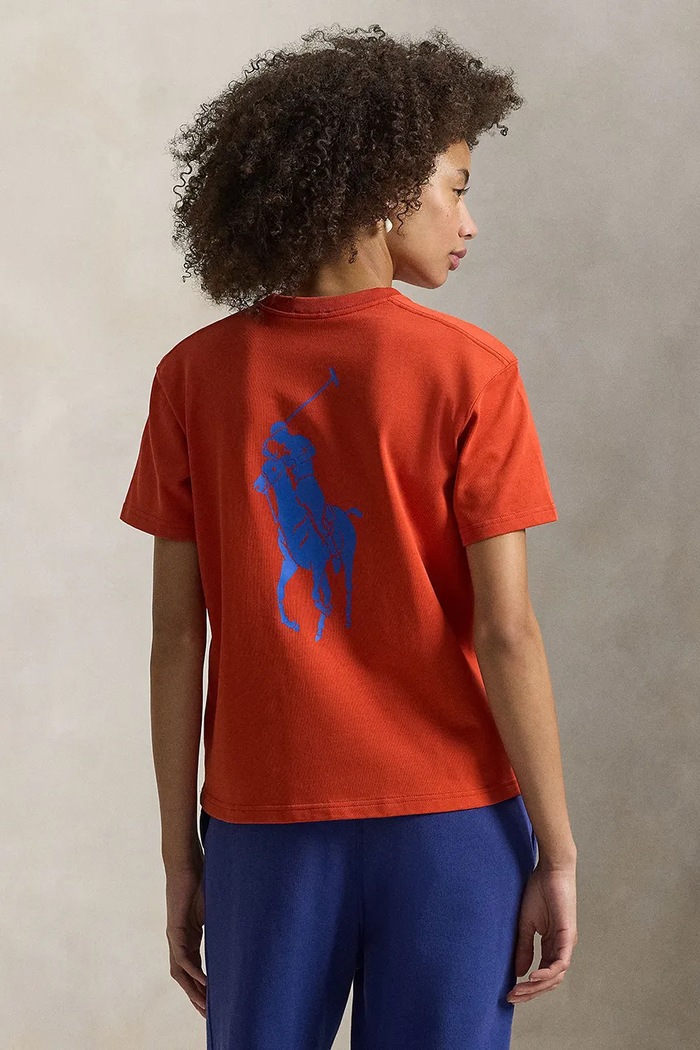 Bavlnené tričko Polo Ralph Lauren 211A96263 oranžová SS26