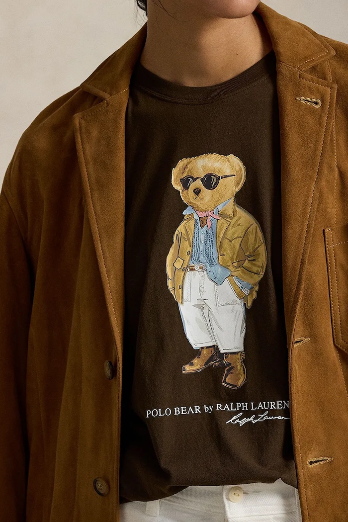 Pamučna majica Polo Ralph Lauren smeđa 211A96599
