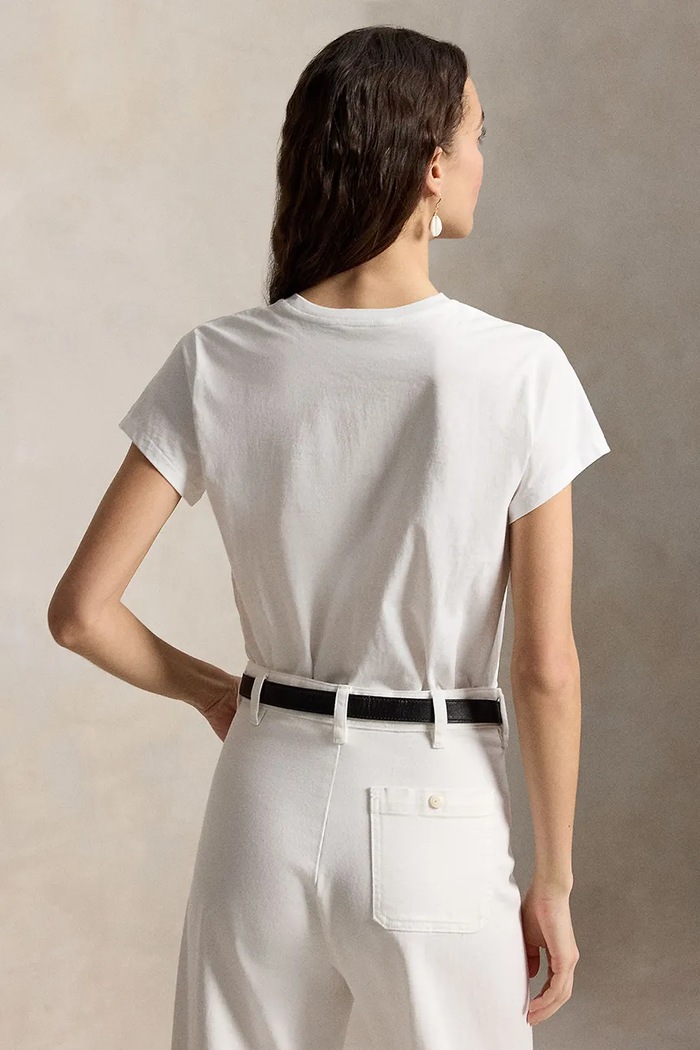 Polo Ralph Lauren тениска дамска памучна 211B14605 бял SS26