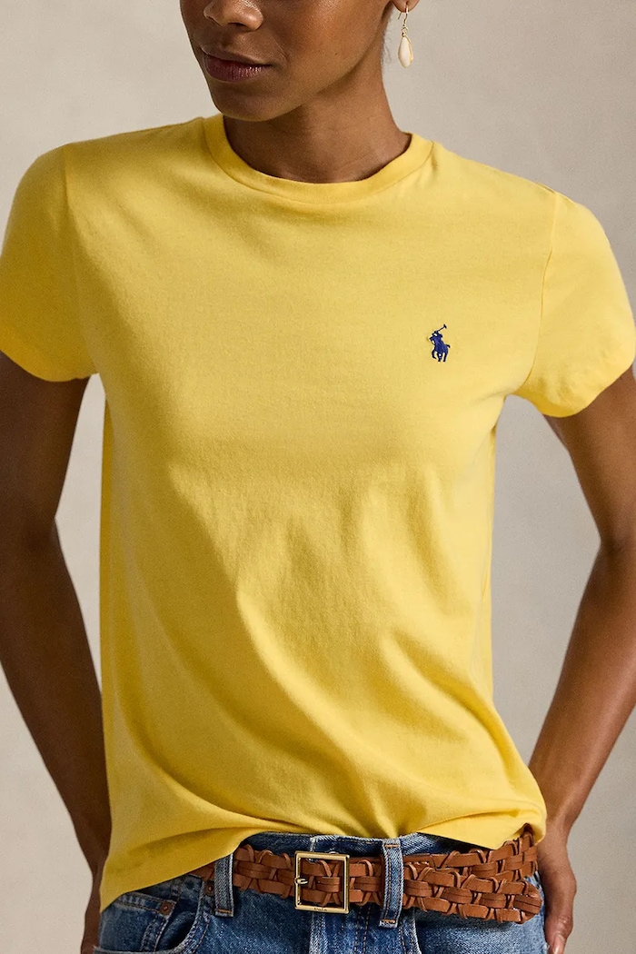 Polo Ralph Lauren Tricou femei din bumbac galben 211B14605