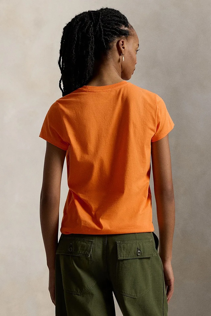 Polo Ralph Lauren tricou din bumbac pentru femei 211B14605 portocaliu SS26