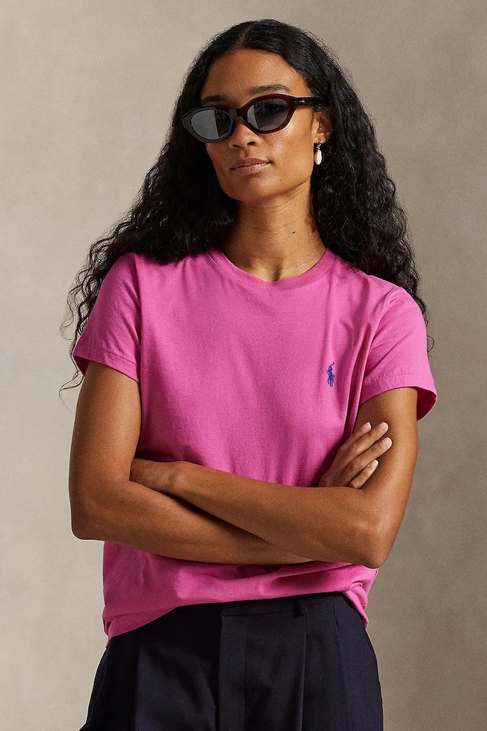 Polo Ralph Lauren t-shirt βαμβακερό γυναικείο κανονικό ροζ 211B14605