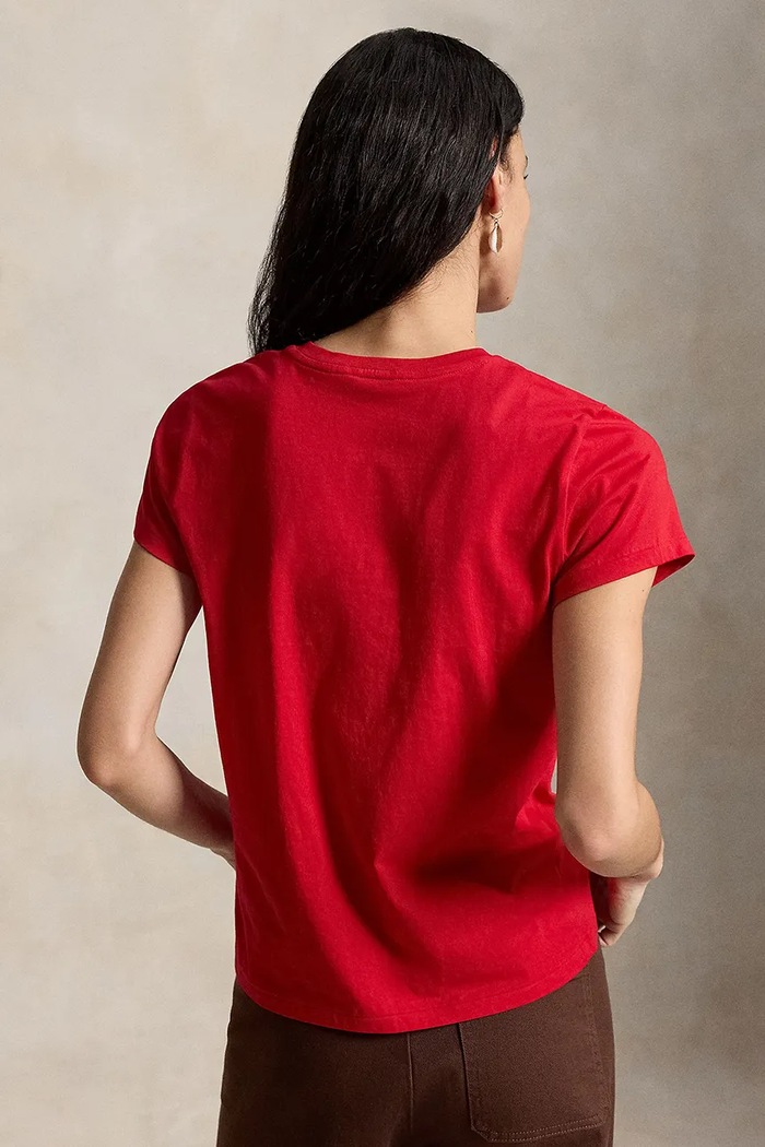 Polo Ralph Lauren tričko dámské bavlněné 211B14605 červená SS26