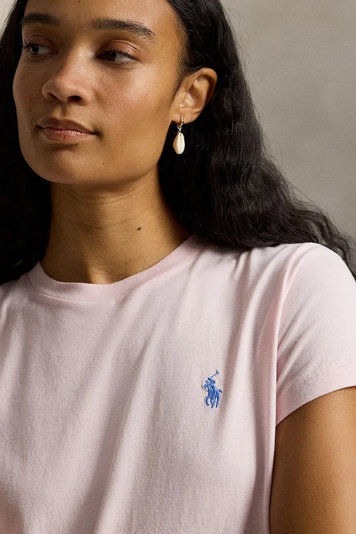 Polo Ralph Lauren t-shirt in cotone da donna rosa 211B14605